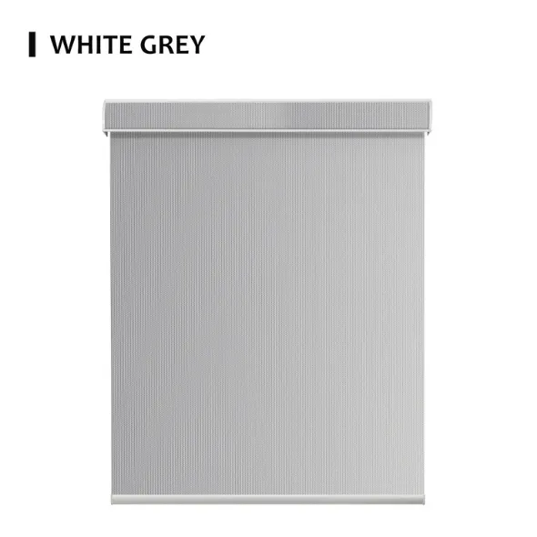 White grey Fabric Light Filtering Solar Shades 5% Openness Aventus