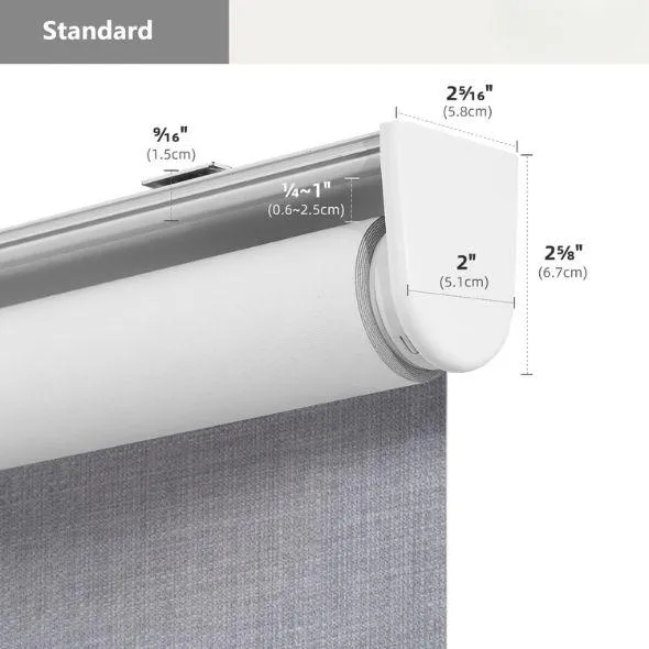 Standard Valance Roller Shades 100% Blackout Vigor