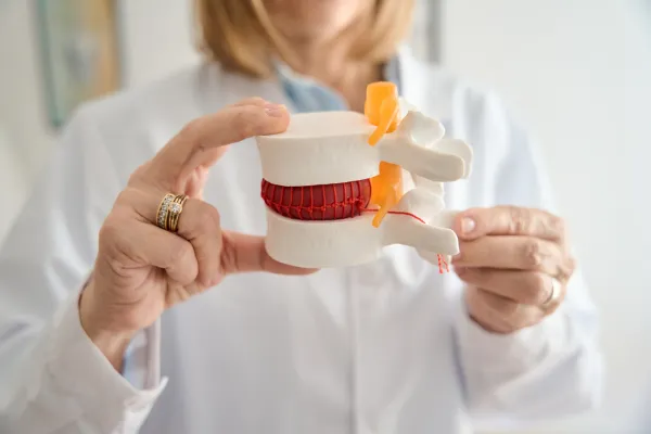 bulging disc spine model