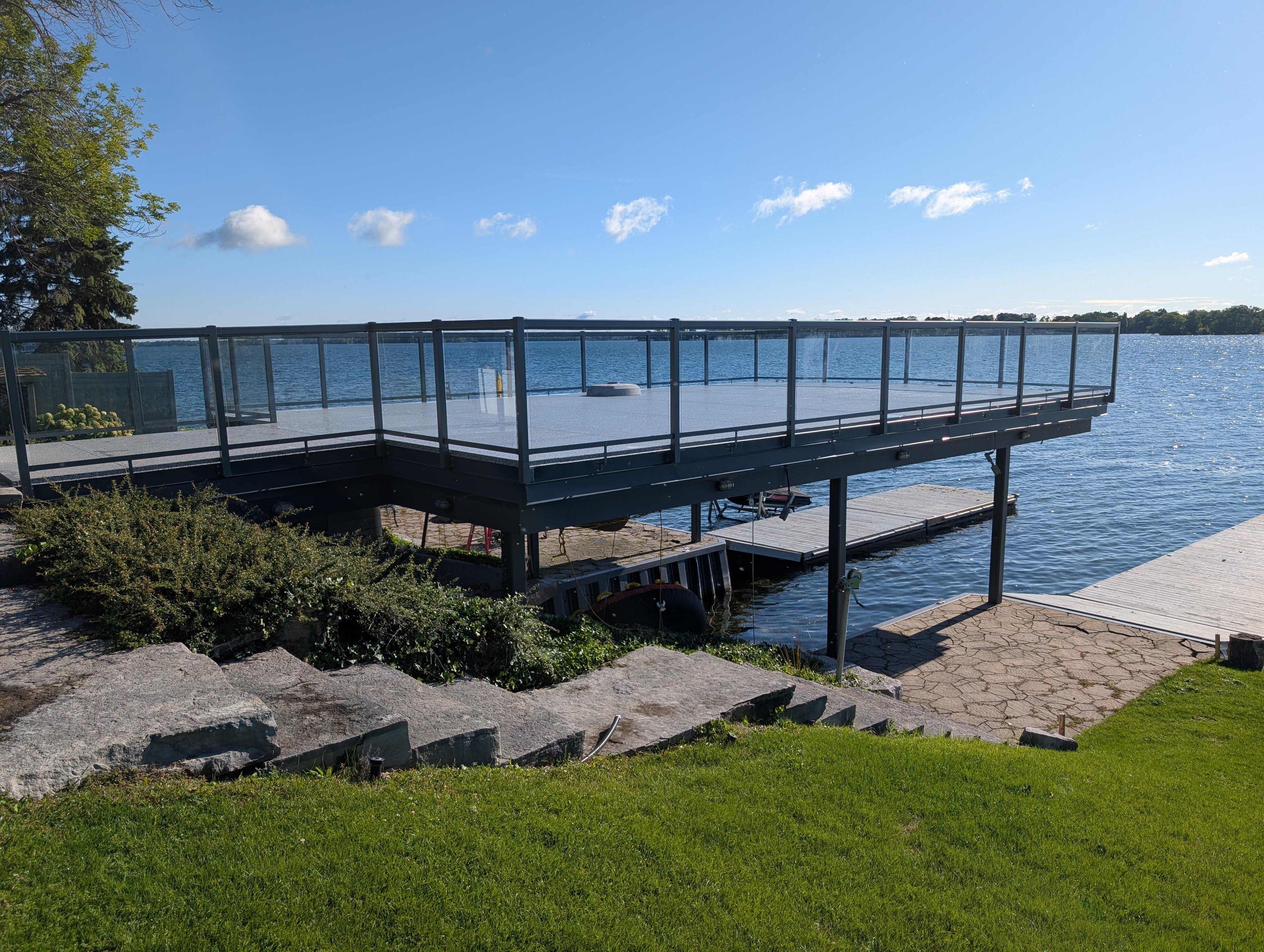 black and red building under blue sky