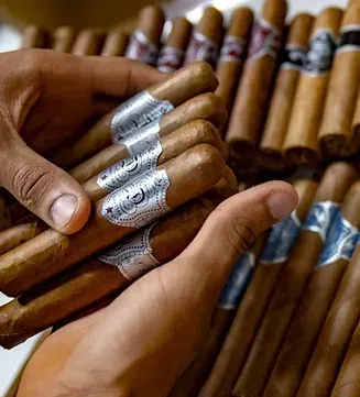 brown and white round container