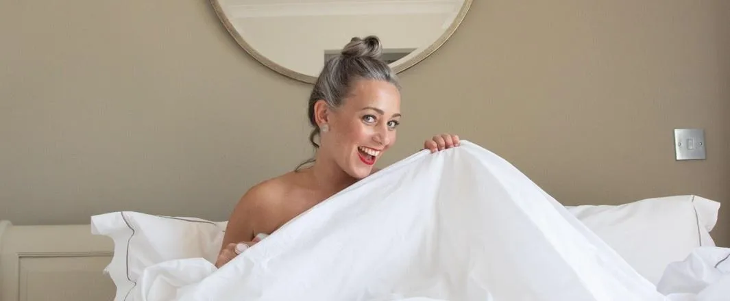 Lee-ann Cordingley in bed smiling