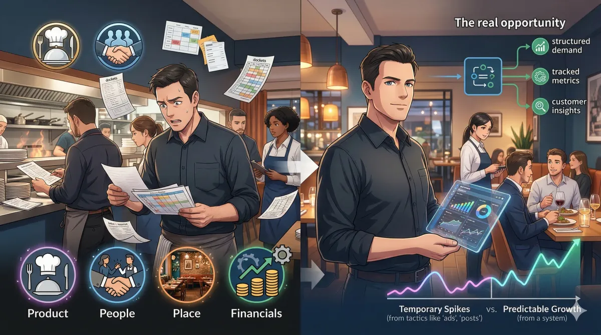 Most Restaurants Don't Have a Marketing Problem. They Have a System Problem.