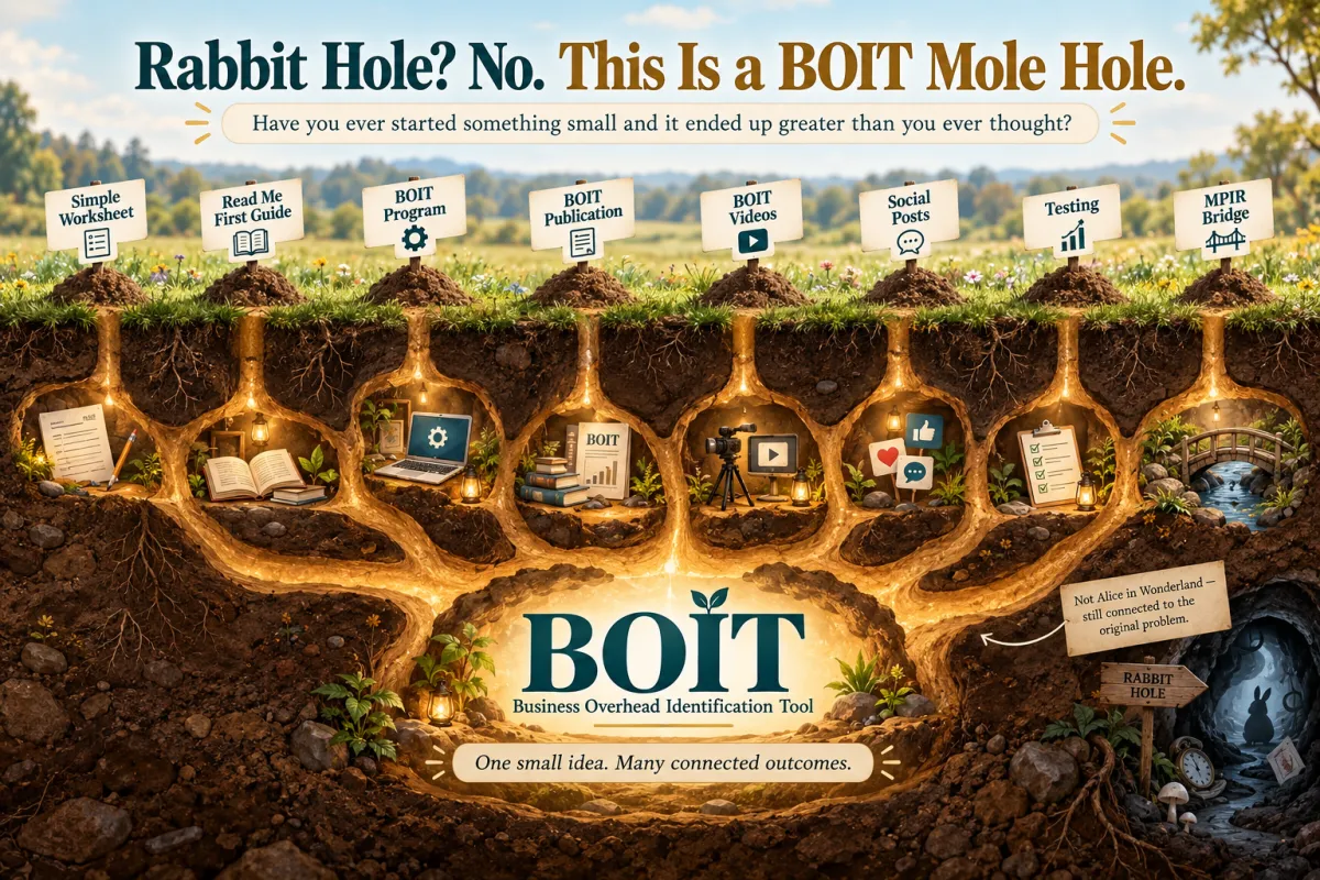 Rabbit Hole? No. This Is a BOIT Mole Hole.