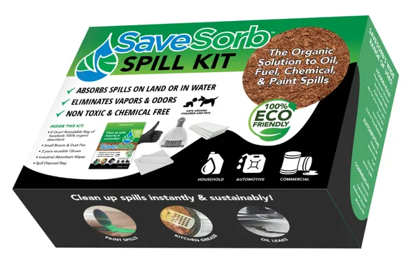 Savesorb retail box spill kit