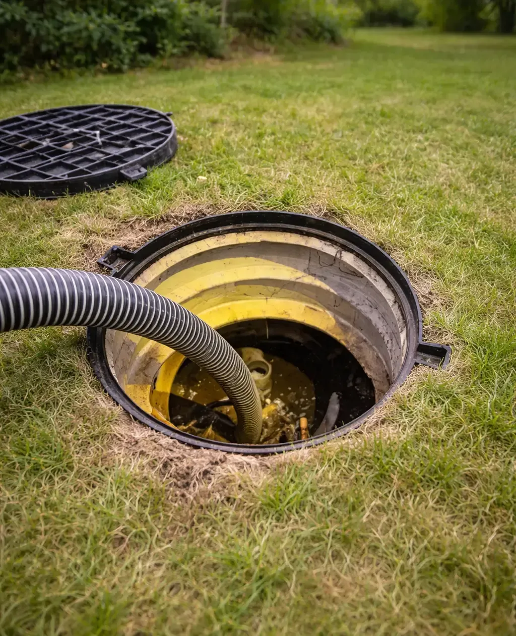 professional plumber using high pressure hydro jetting equipment to clean sewer line