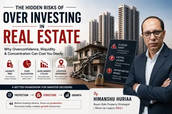 The hidden risks of over investing in real estate including liquidity risk, over allocation, and property concentration explained by Himanshu Huriaa.