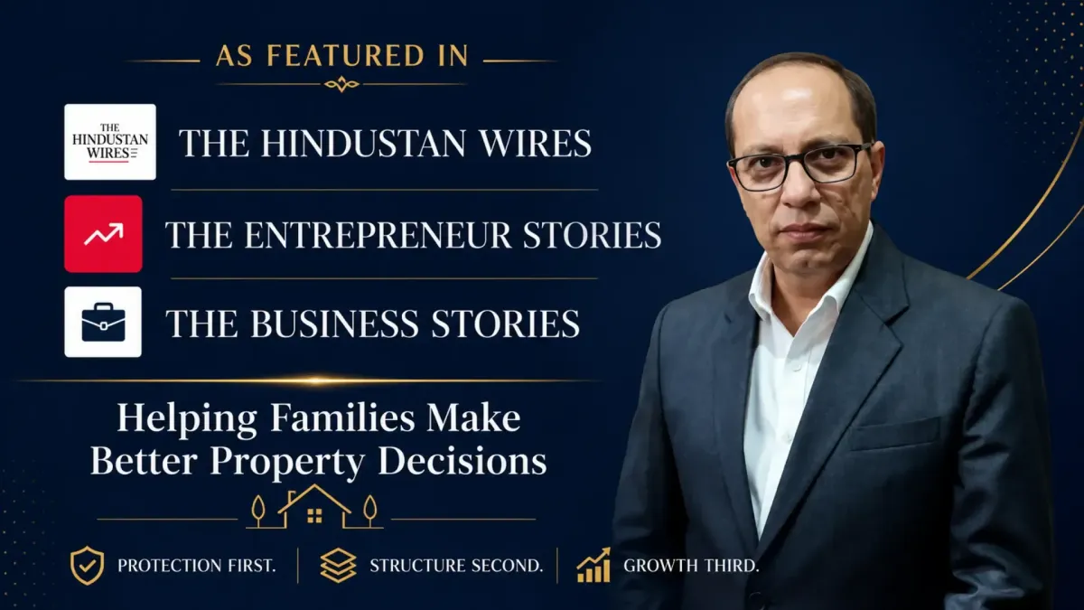 Himanshu Huriaa featured in The Hindustan Wires, The Entrepreneur Stories and The Business Stories for helping families make better property decisions.