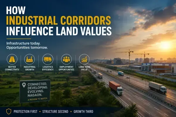 Industrial corridor development and its influence on surrounding land values for property buyers in India