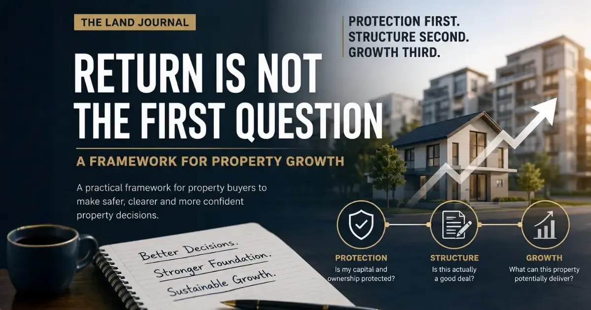 Return Is Not the First Question: A Framework for Property Growth | Himanshu Huriaa