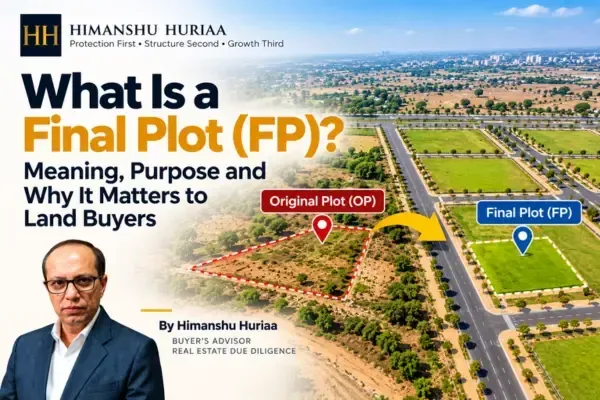 Final Plot FP explained in a Town Planning Scheme and its importance for land buyers and land planning.
