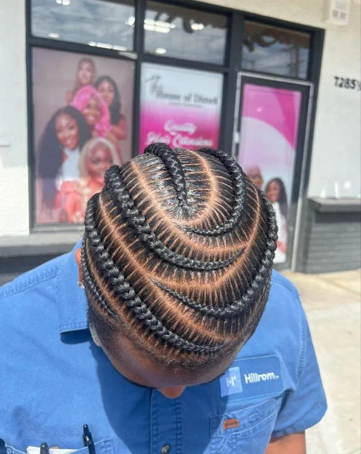 Cornrow plated backward