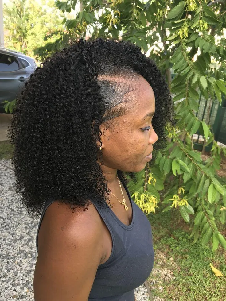 Weave with african human hair