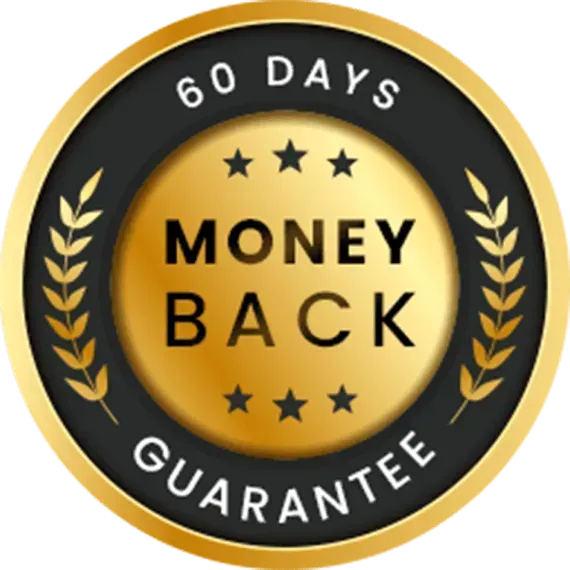 sonovive 60-day money-back guarantee badge.