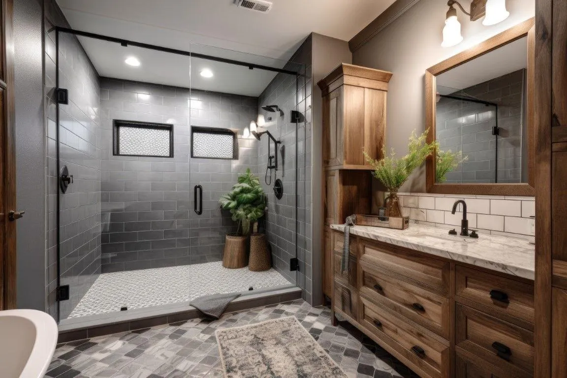 Remodeling contractor discussing bathroom mission