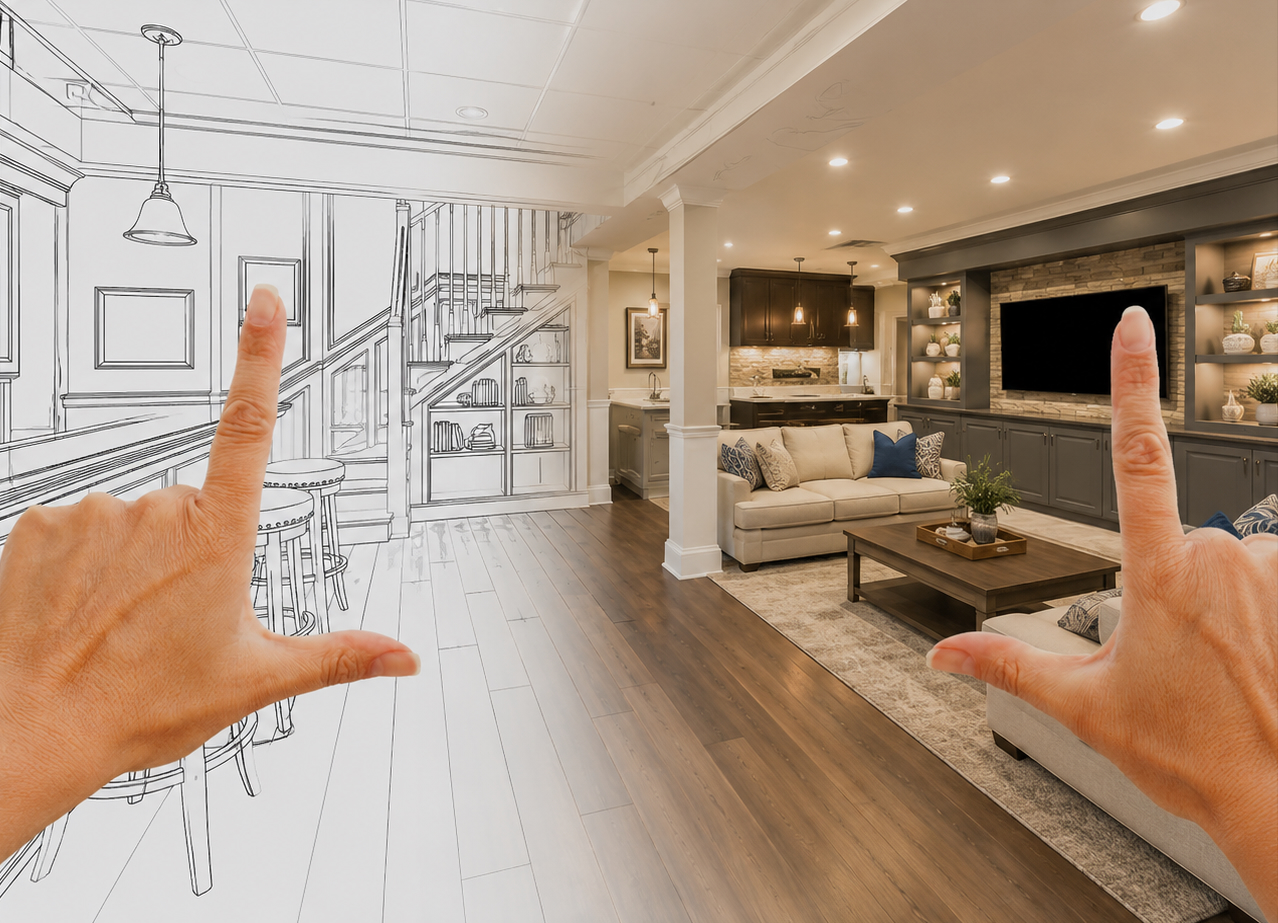 Basement remodeling services in Lakewood