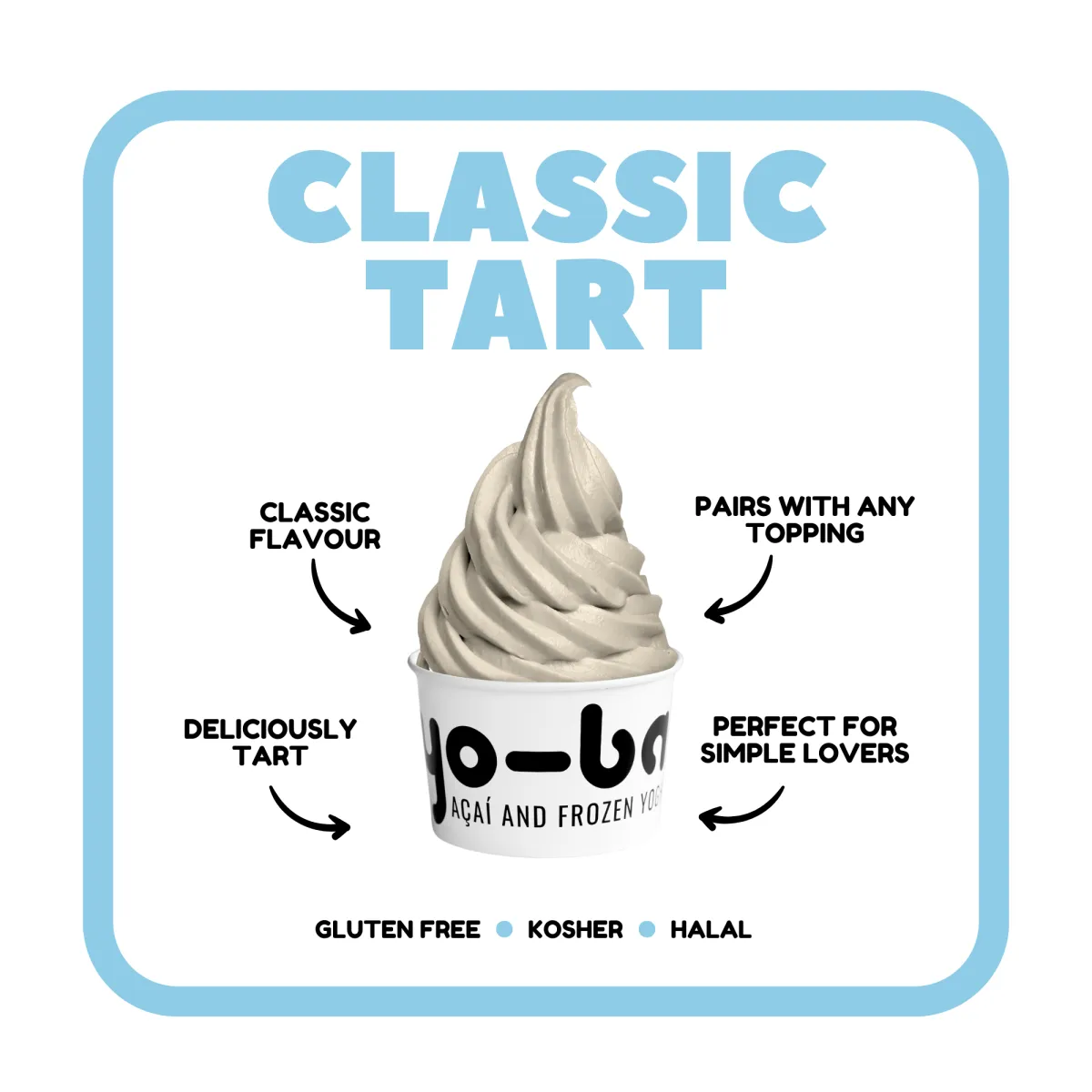 Classic Tart - Traditional tart flavor, perfect for pairing with any topping, gluten-free, kosher, and halal.