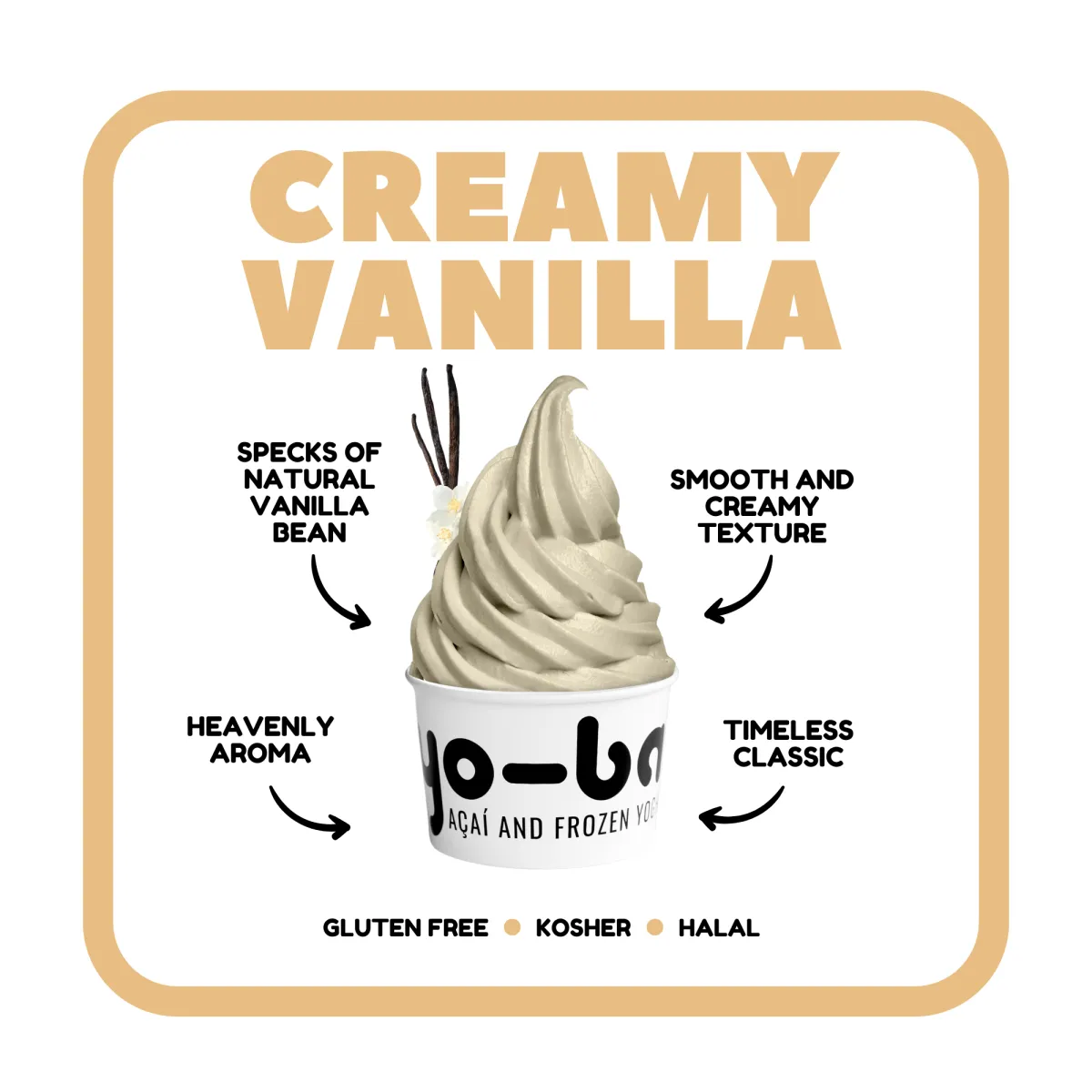 Creamy Vanilla - Rich vanilla taste, vegan, gluten-free, 99% sugar-free, kosher, and halal.