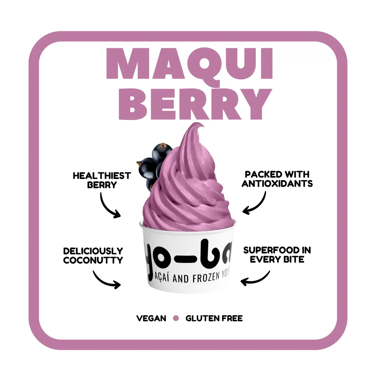 Yo-Bar's New Maqui Berry with cocoutty tase and 3x more antioxidants than acai