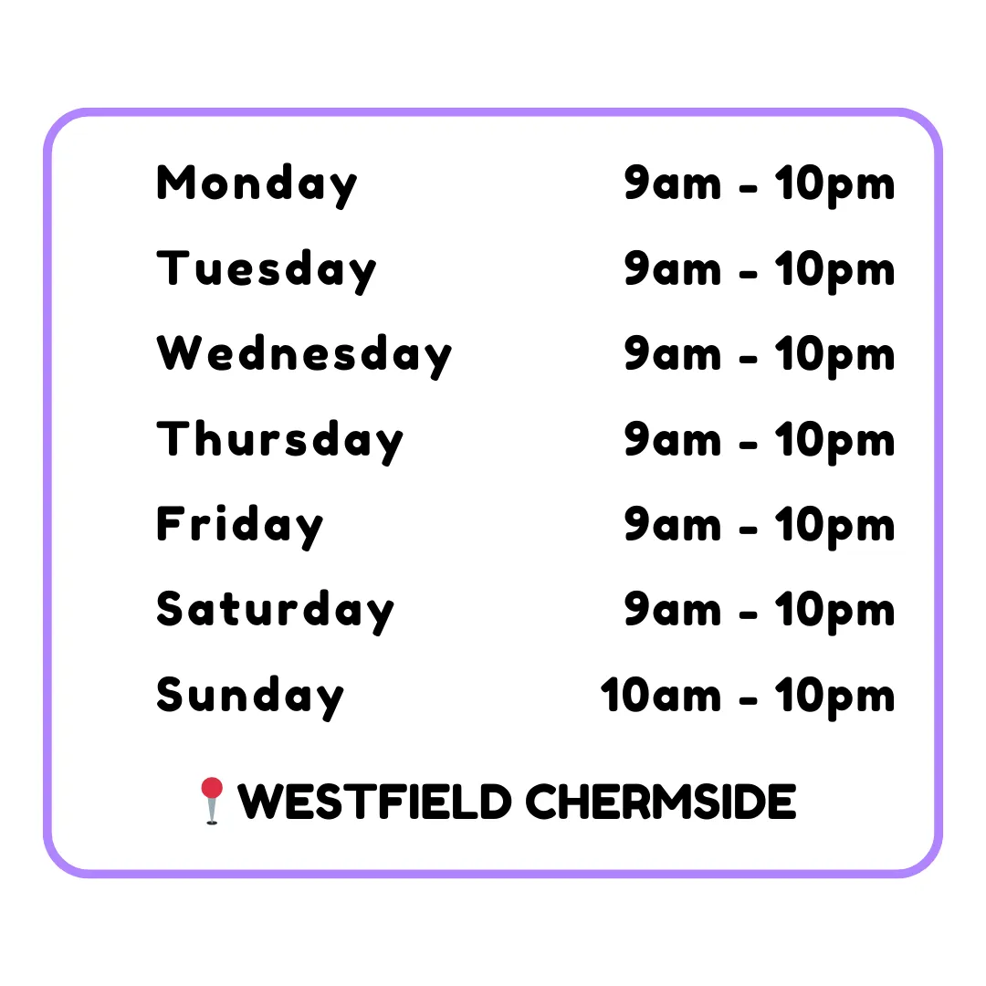 (Yo-Bar Chadstone Opening Hours)  Visit Yo-Bar at Chadstone Shopping Centre with convenient hours for every day of the week:  Monday to Wednesday: 9 am - 6 pm Thursday to Saturday: 9 am - 10 pm Sunday: 10 am - 7:30 pm Stop by anytime to enjoy delicious frozen yoghurt creations.  Keywords: Yo-Bar Chadstone hours, Chadstone frozen yoghurt opening times, frozen yogurt shop hours, Yo-Bar opening times, Chadstone Centre fro-yo.