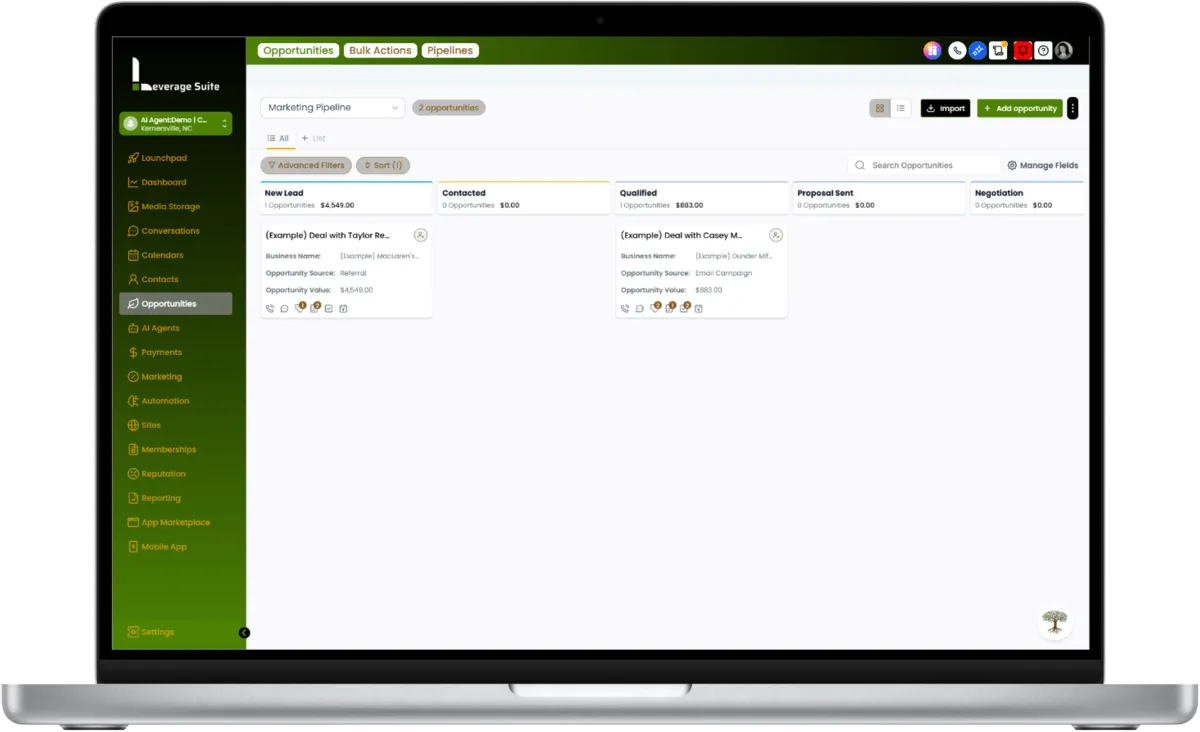 Levrage Suite: Opportunities