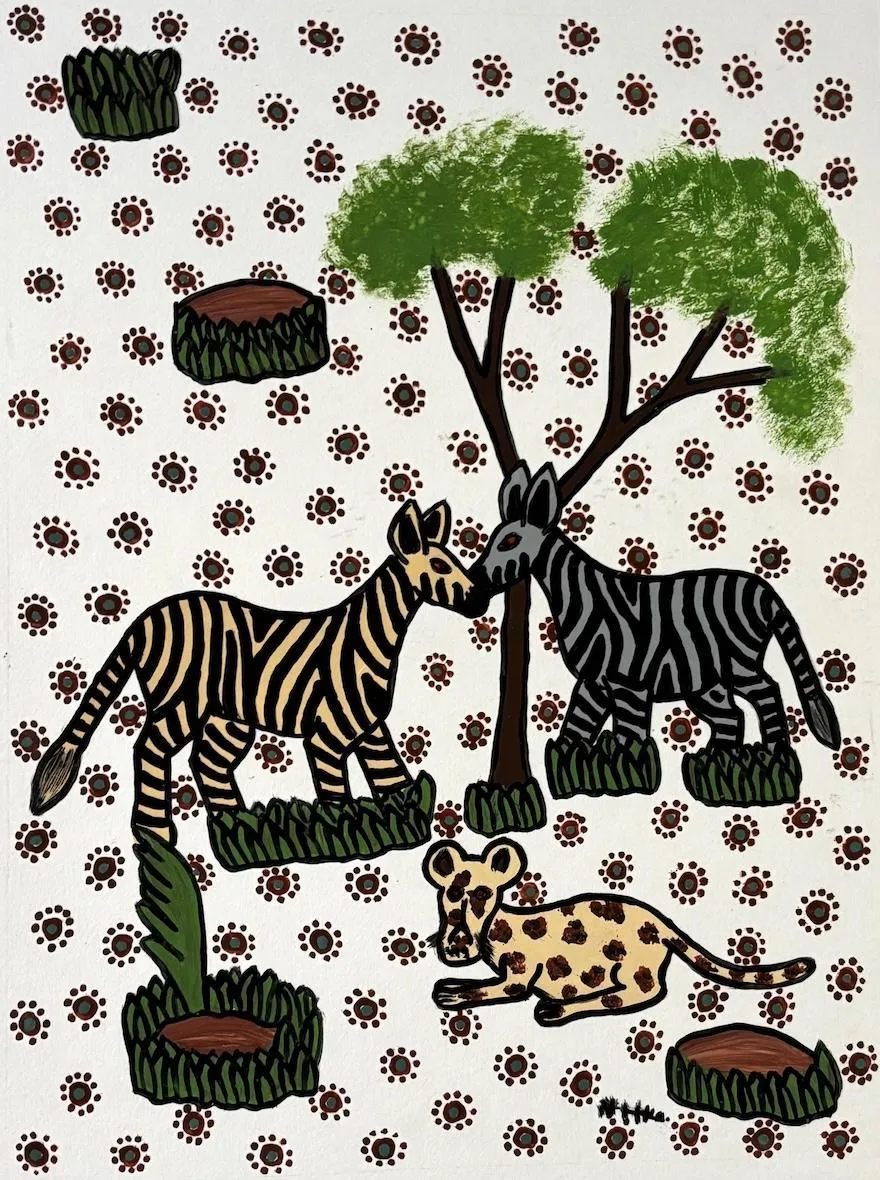 2 Zebras by Virginia Tayengwa