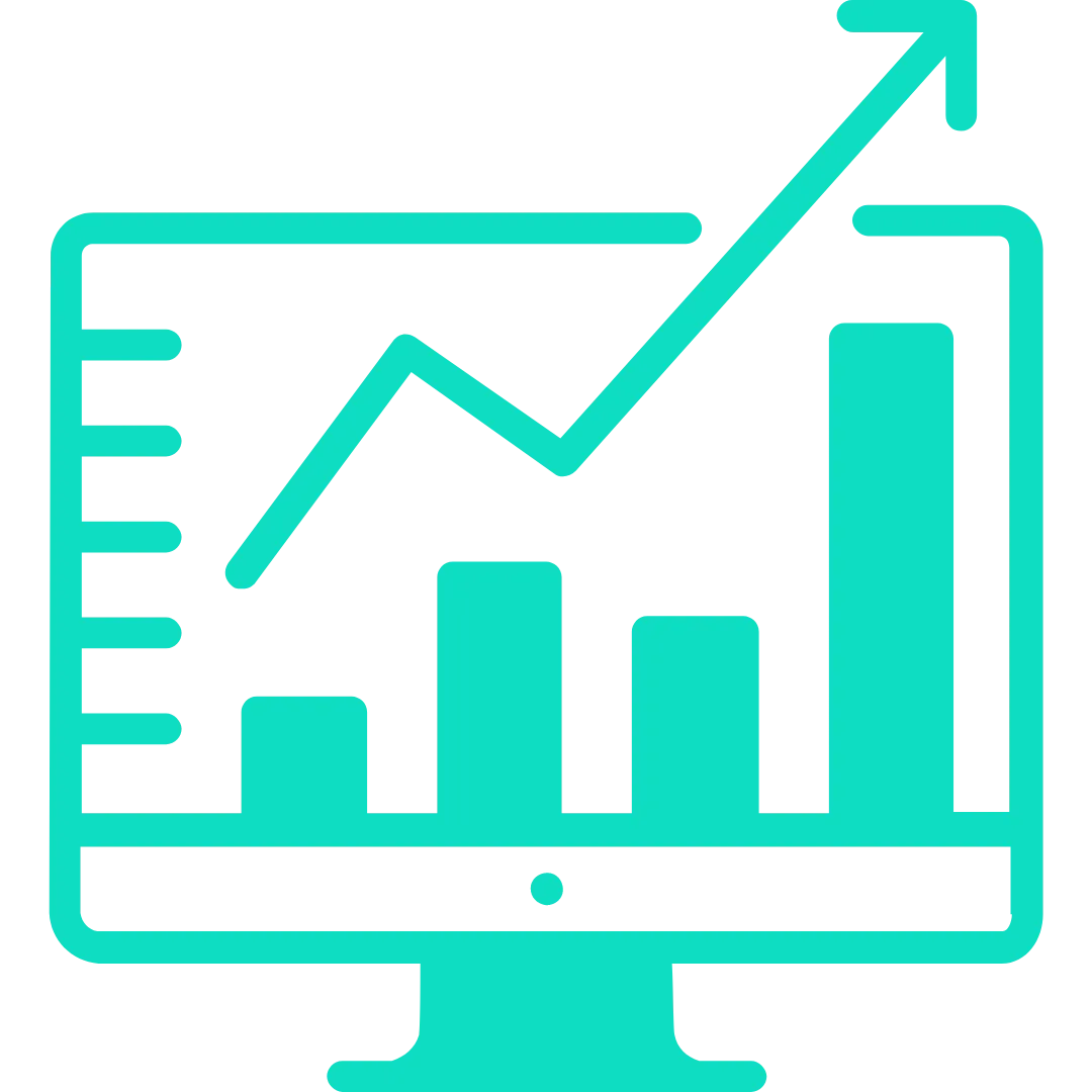 Analytics chart displayed on a computer screen