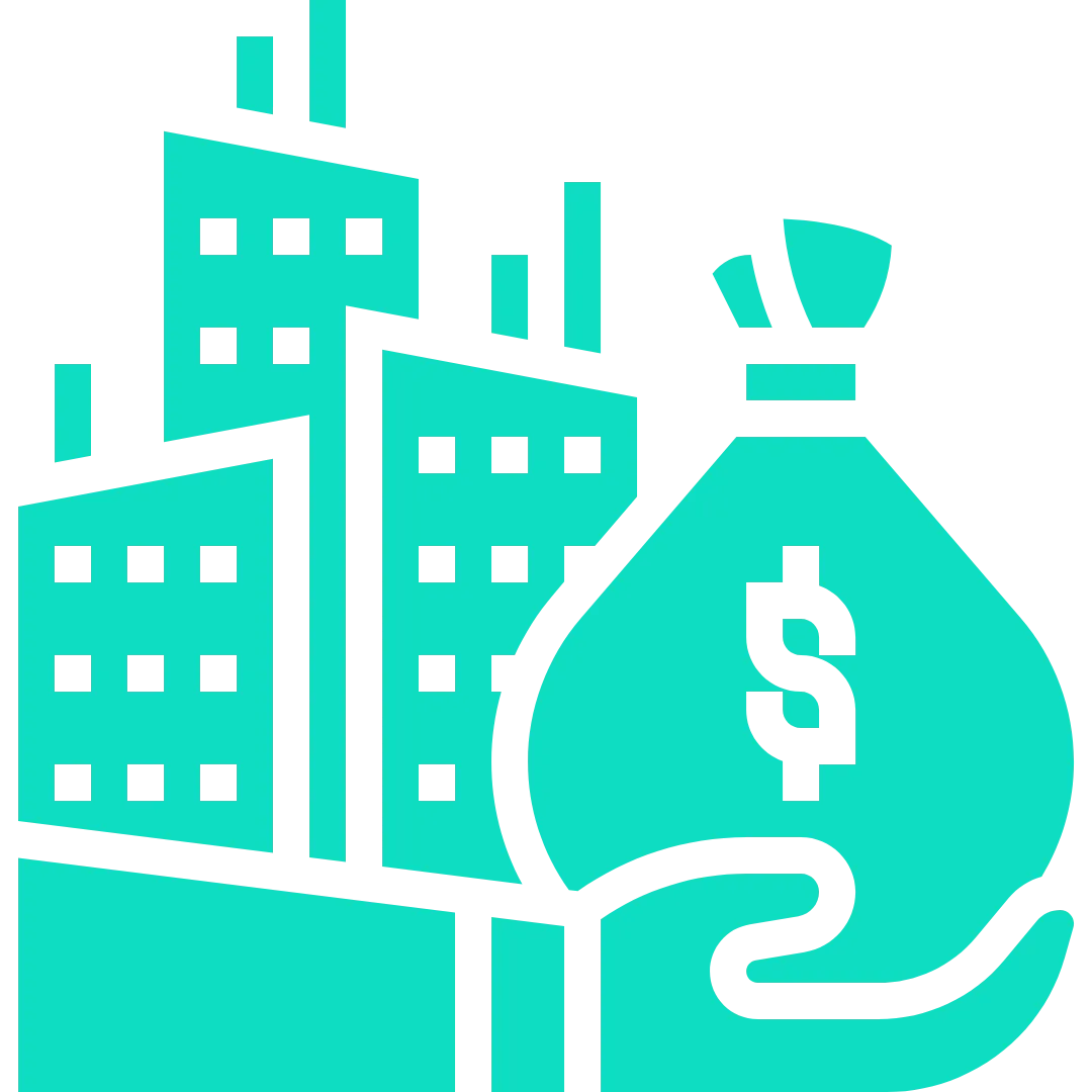 Financial growth chart showing increasing profits