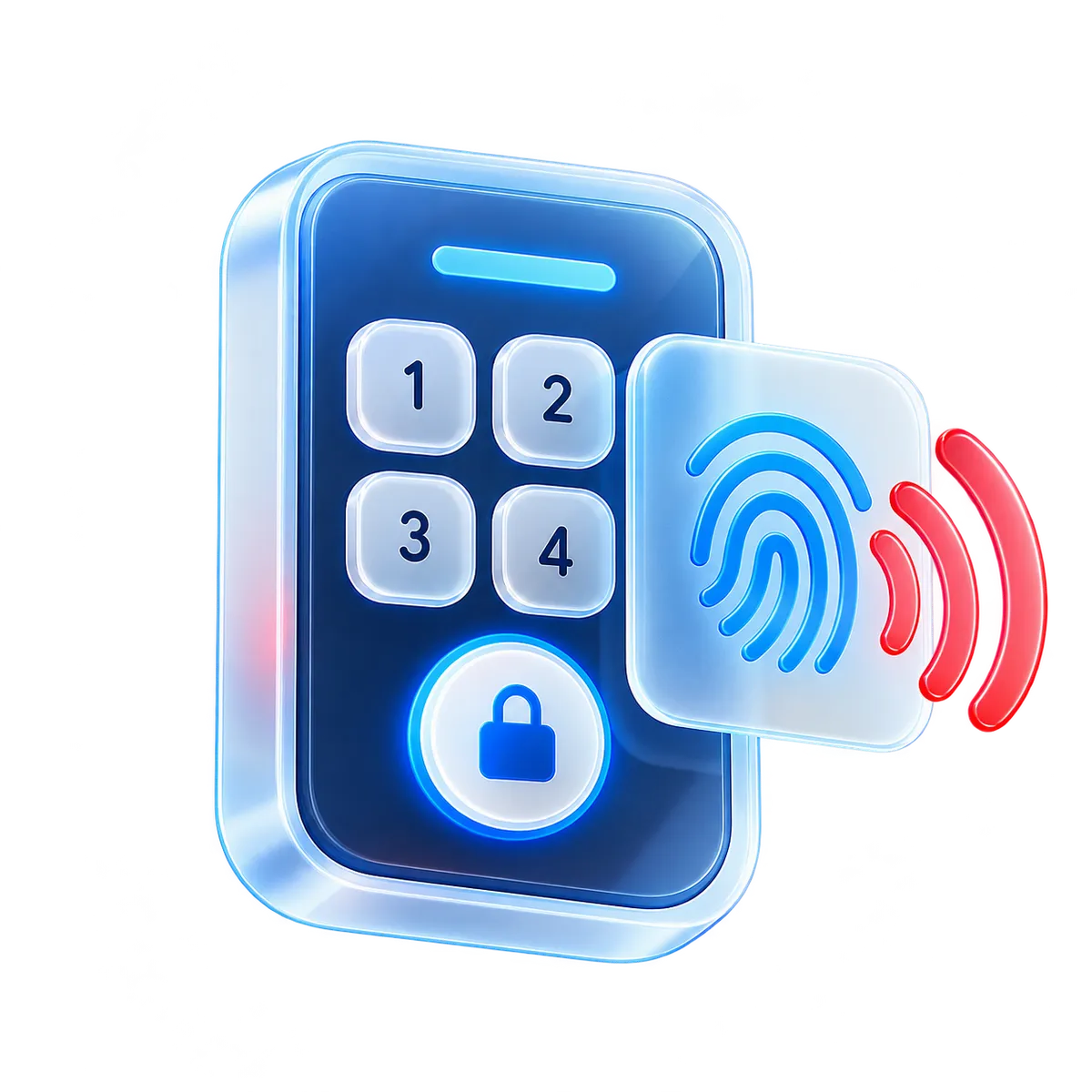 Illustration of a smart access keypad