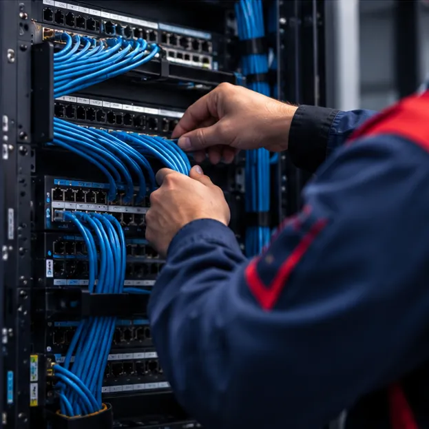 Illustrative network cabling installation