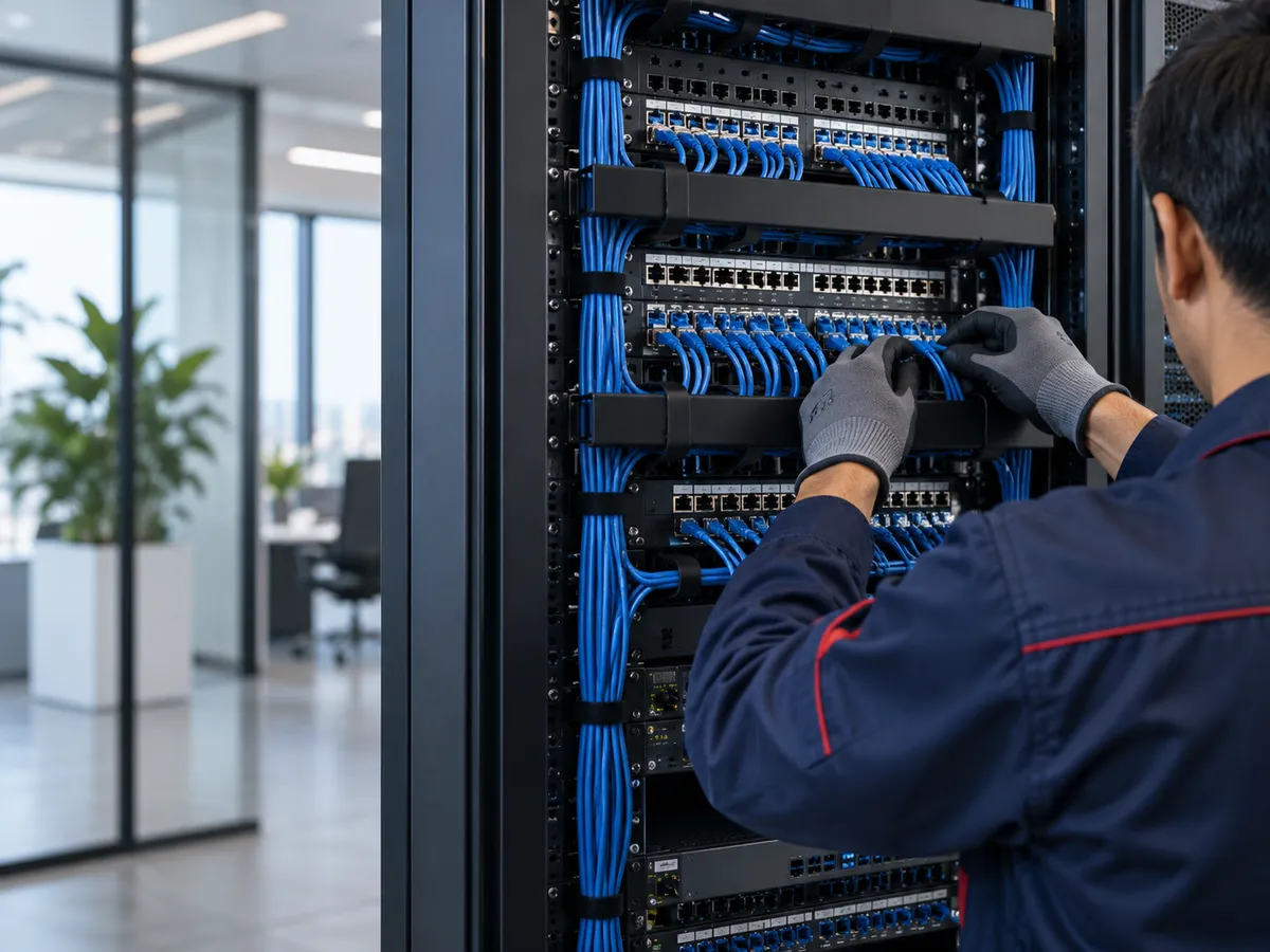 Illustrative network cabling installation