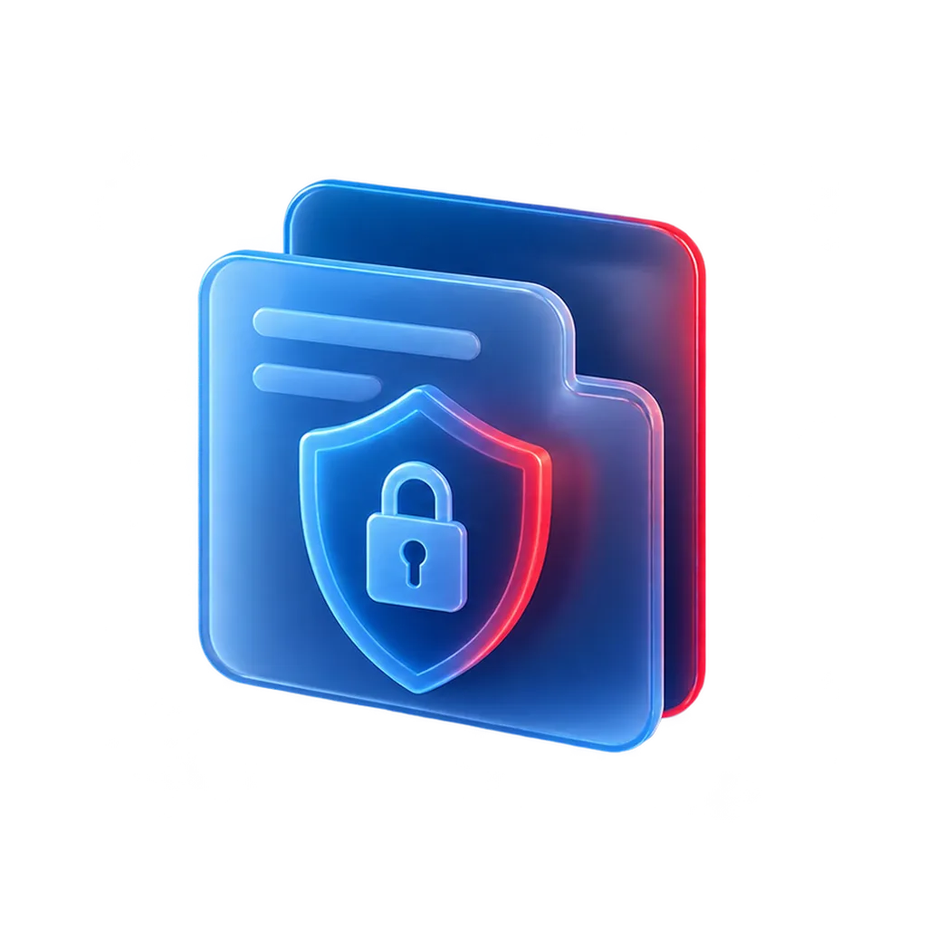 Shield and padlock illustration for home and business security