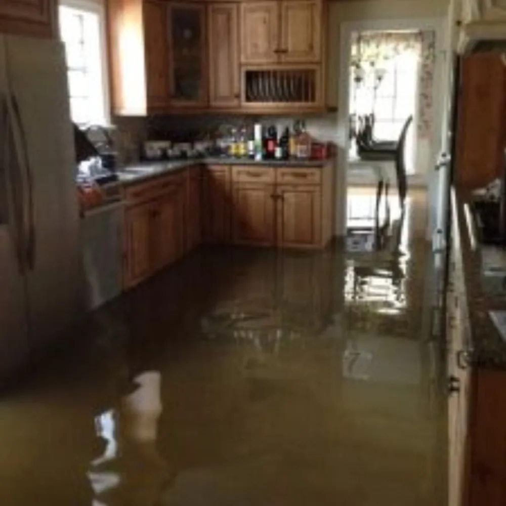 flooded kitchen with standing water menifee ca home