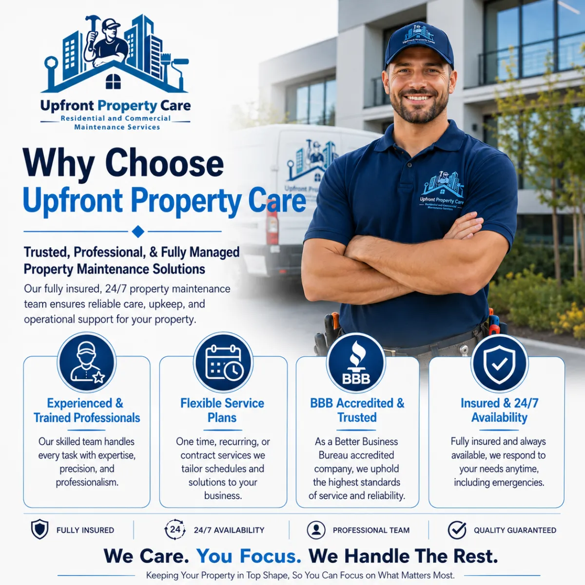 Why Choose Us illustration representing trusted property care.