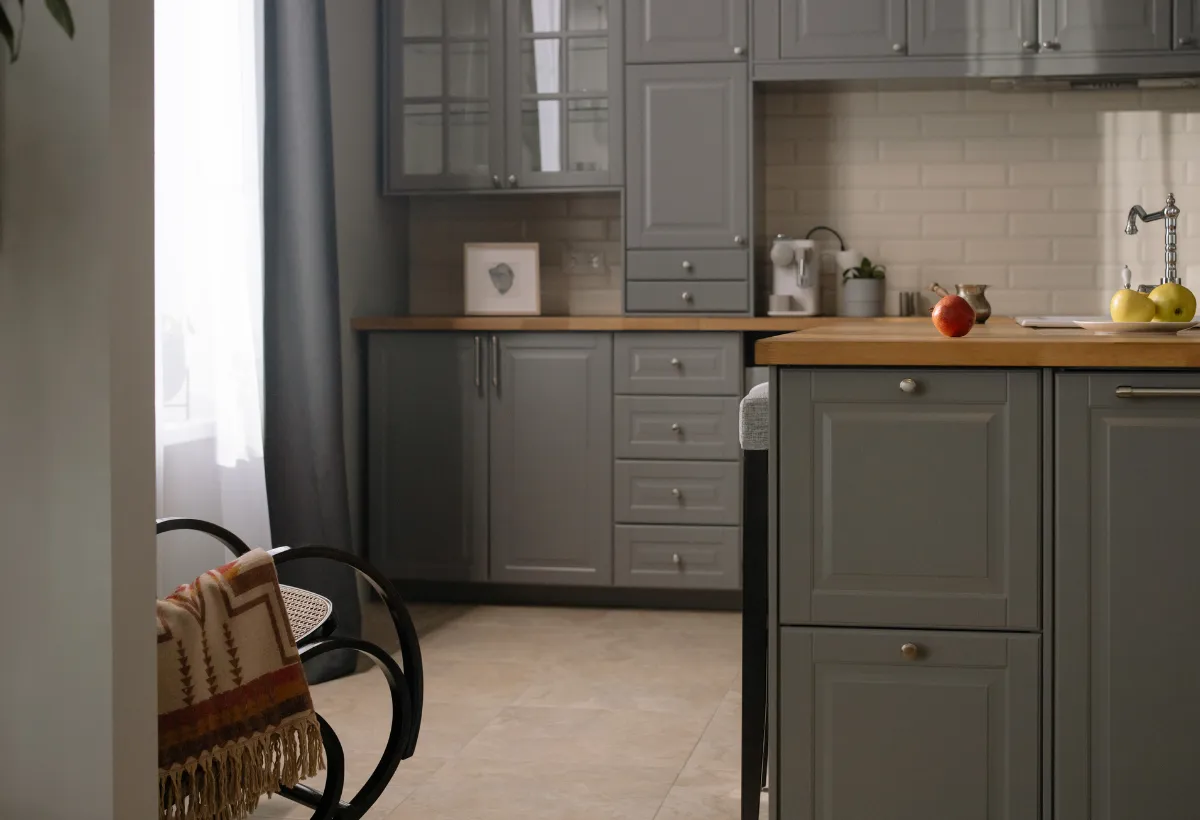 Finished kitchen cabinet refinishing in Middlesex County