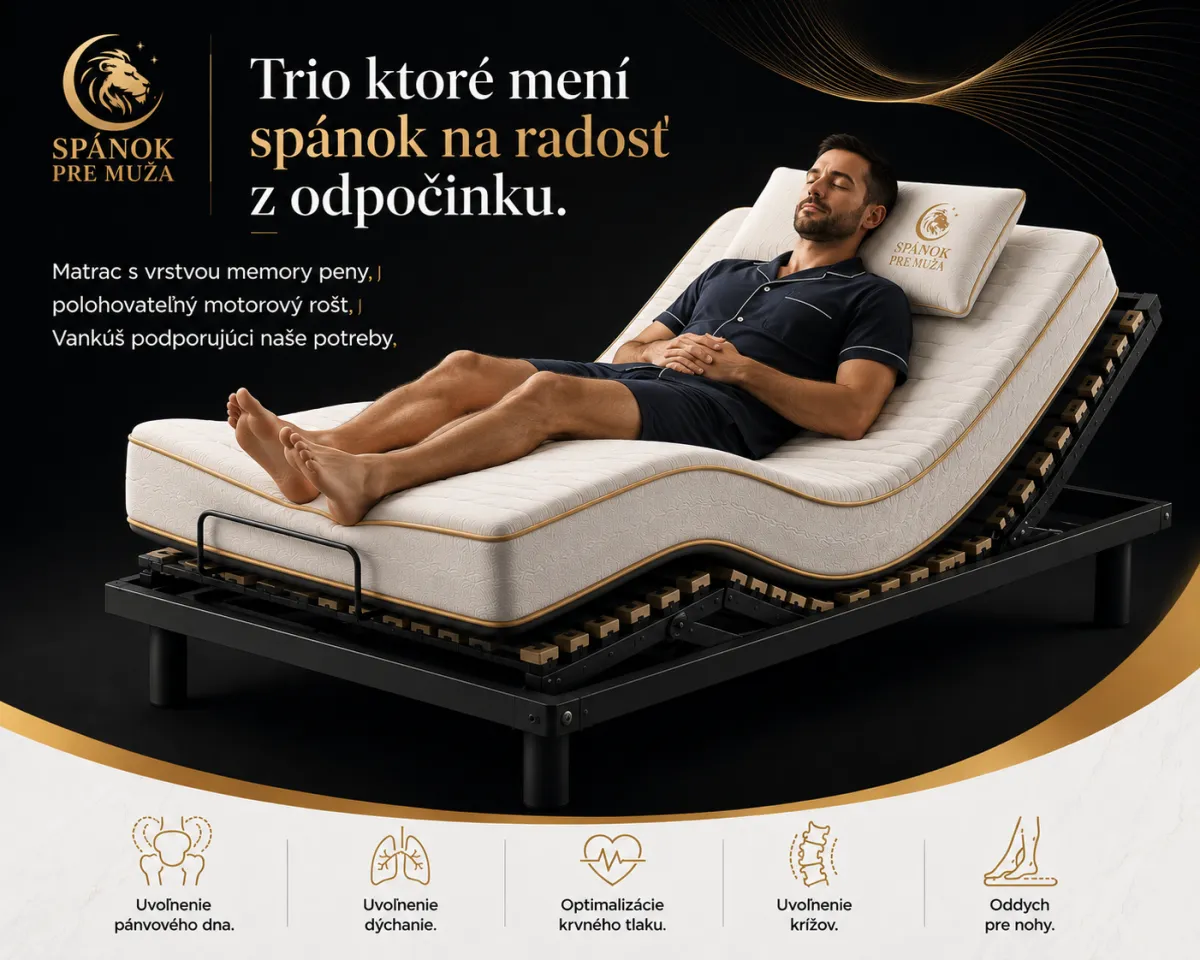 Zlepšite Spánok: Matrac, Rošt a Vankúš pre Mužov