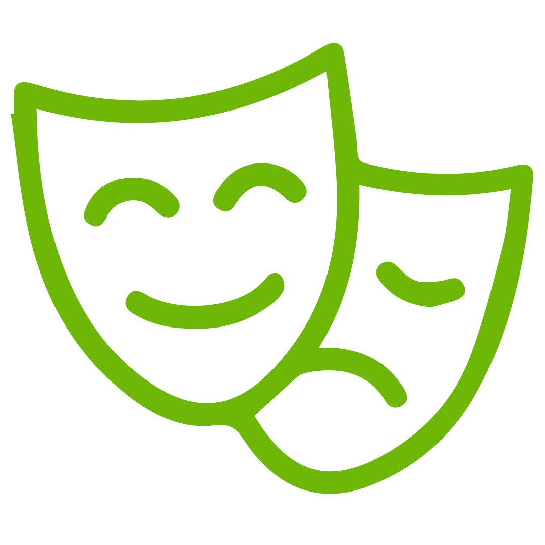 Icon displaying performing arts