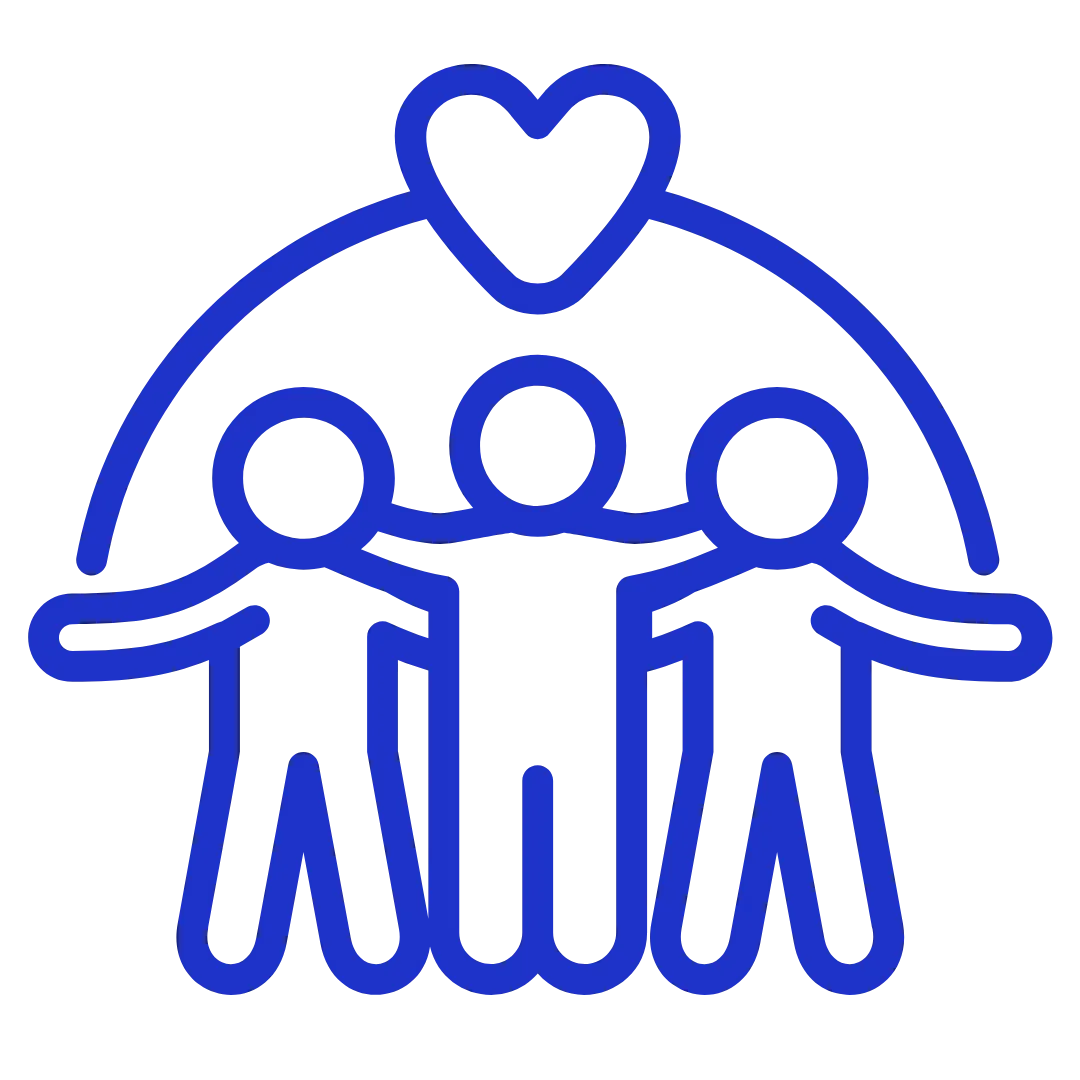 Icon displaying a space for community