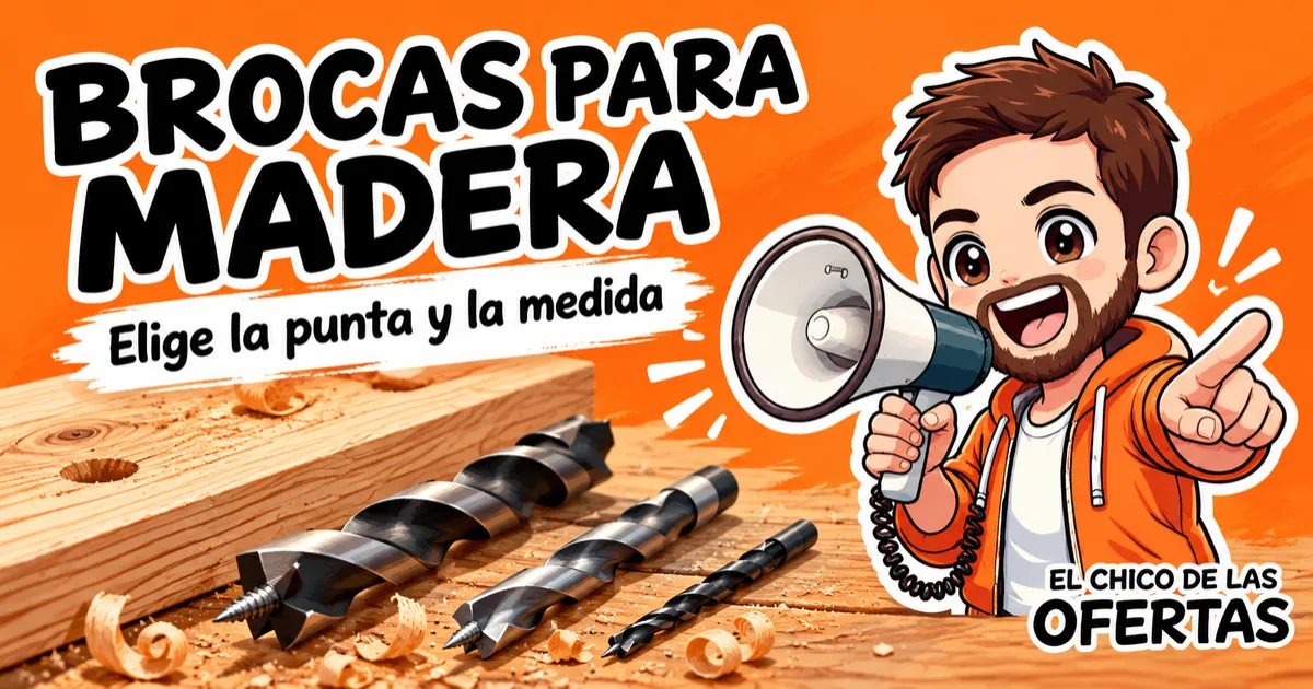 Brocas para madera: punta centradora, medidas y material