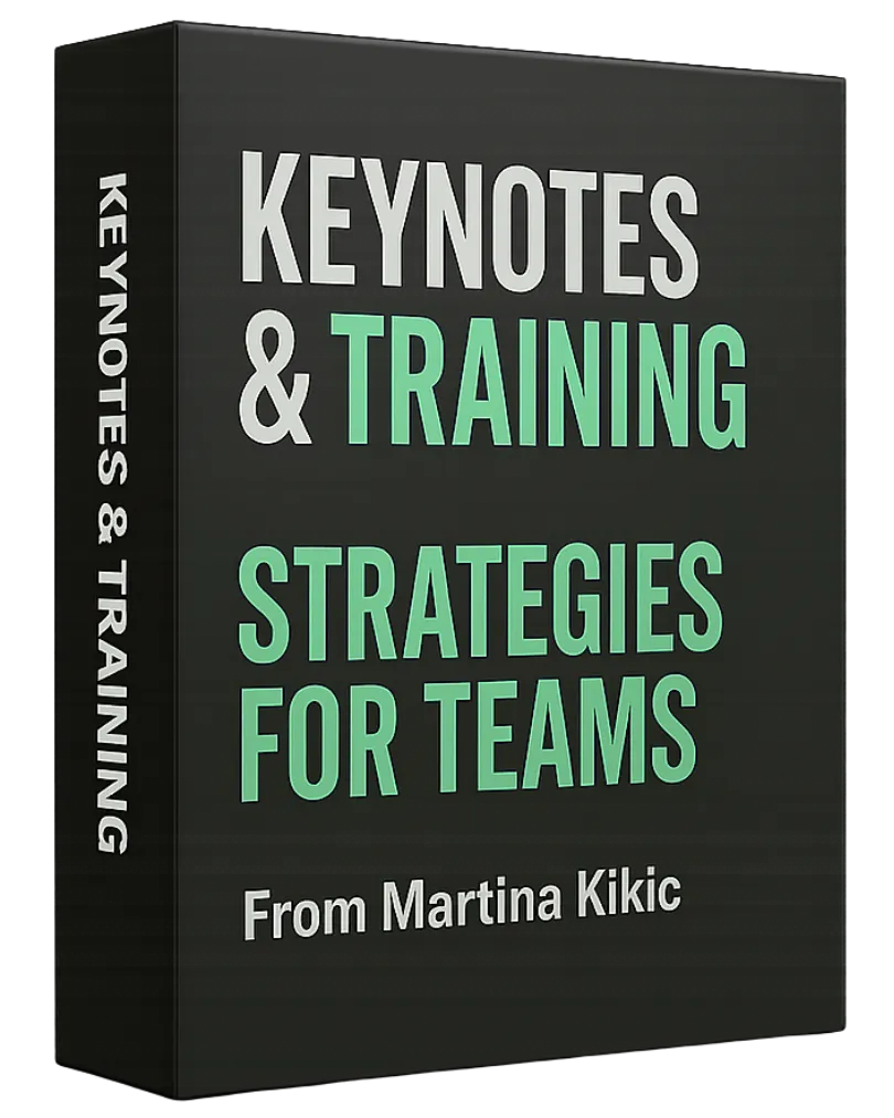 Keynotes and training sessions for teams by Martina Kikic leadership, communication, and branding strategies