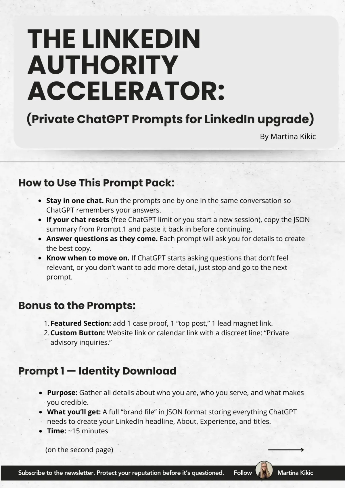 LinkedIn Launchpad OS product dashboard with video training and done-for-you LinkedIn prompts and templates