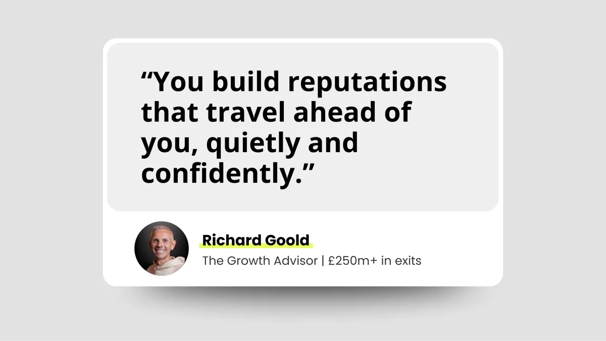 Testimonial review Richard Goold Martina Kikic Founder and CEO executive advisor and coach for LinkedIn strategy, positioning, reputation, profile optimization