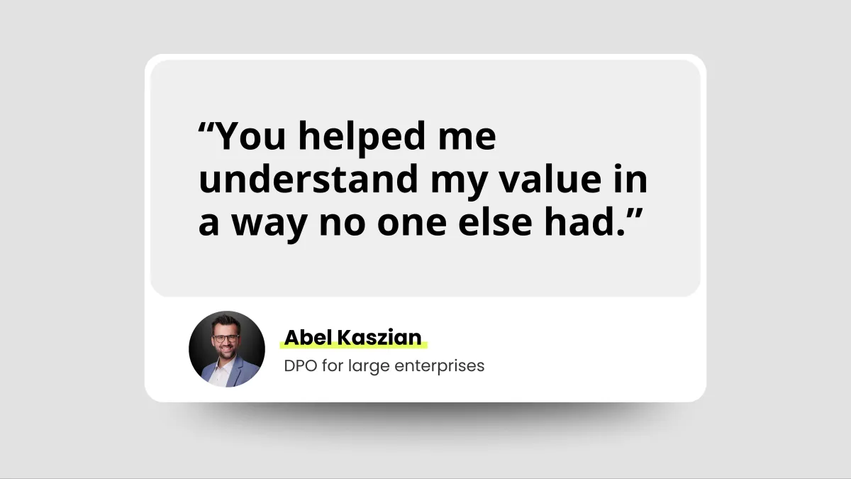 Testimonial review Abel Kaszian Martina Kikic Founder and CEO executive advisor and coach for LinkedIn strategy, positioning, reputation, profile optimization
