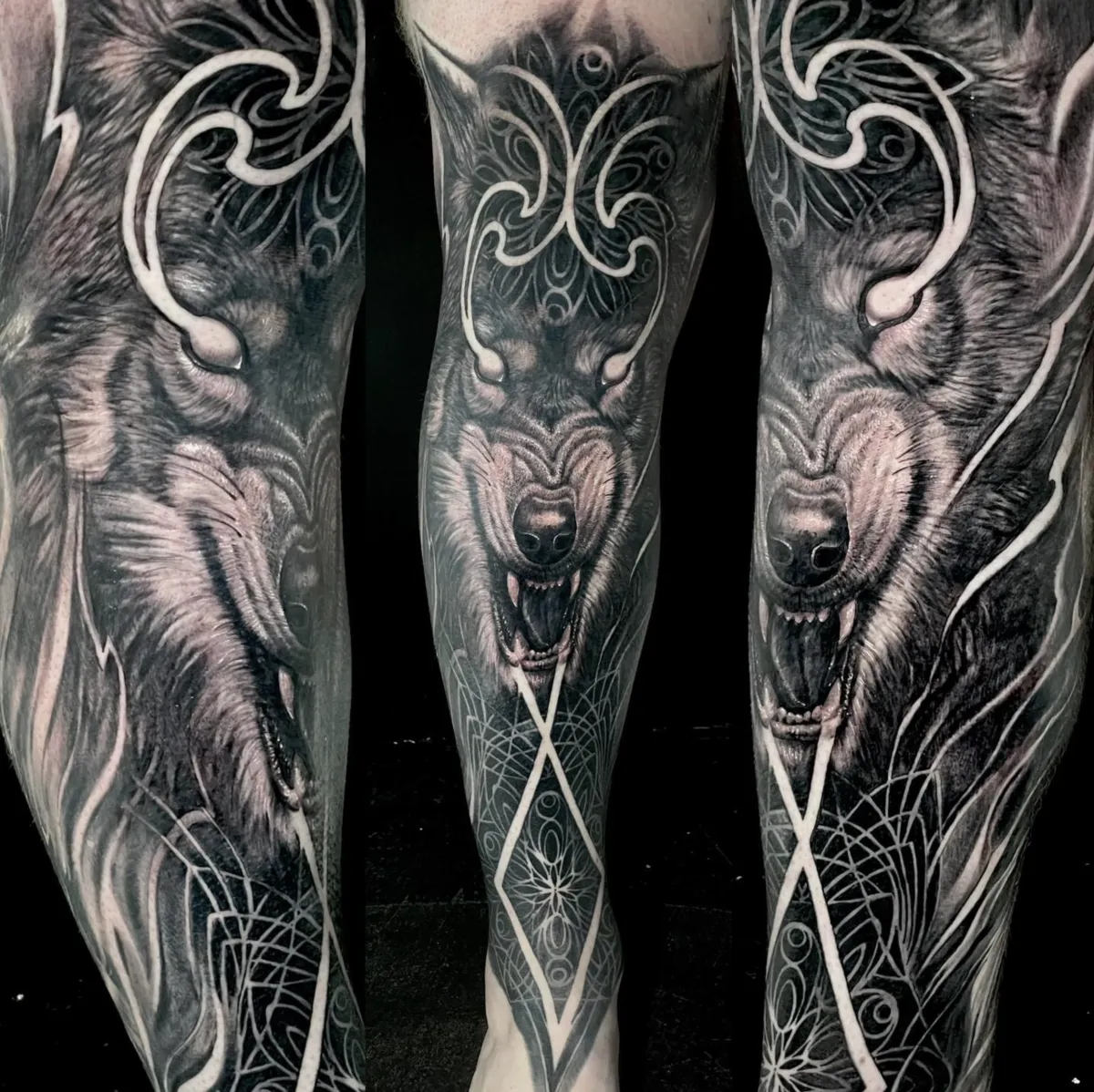 Detailed portrait tattoo by Felipe Rapucci Hamilton NZ