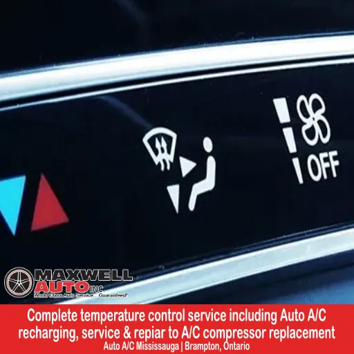 Complete auto A/C service & recharging - Mississauga, Brampton, Malton, Meadowvale and Bramalea Ontario