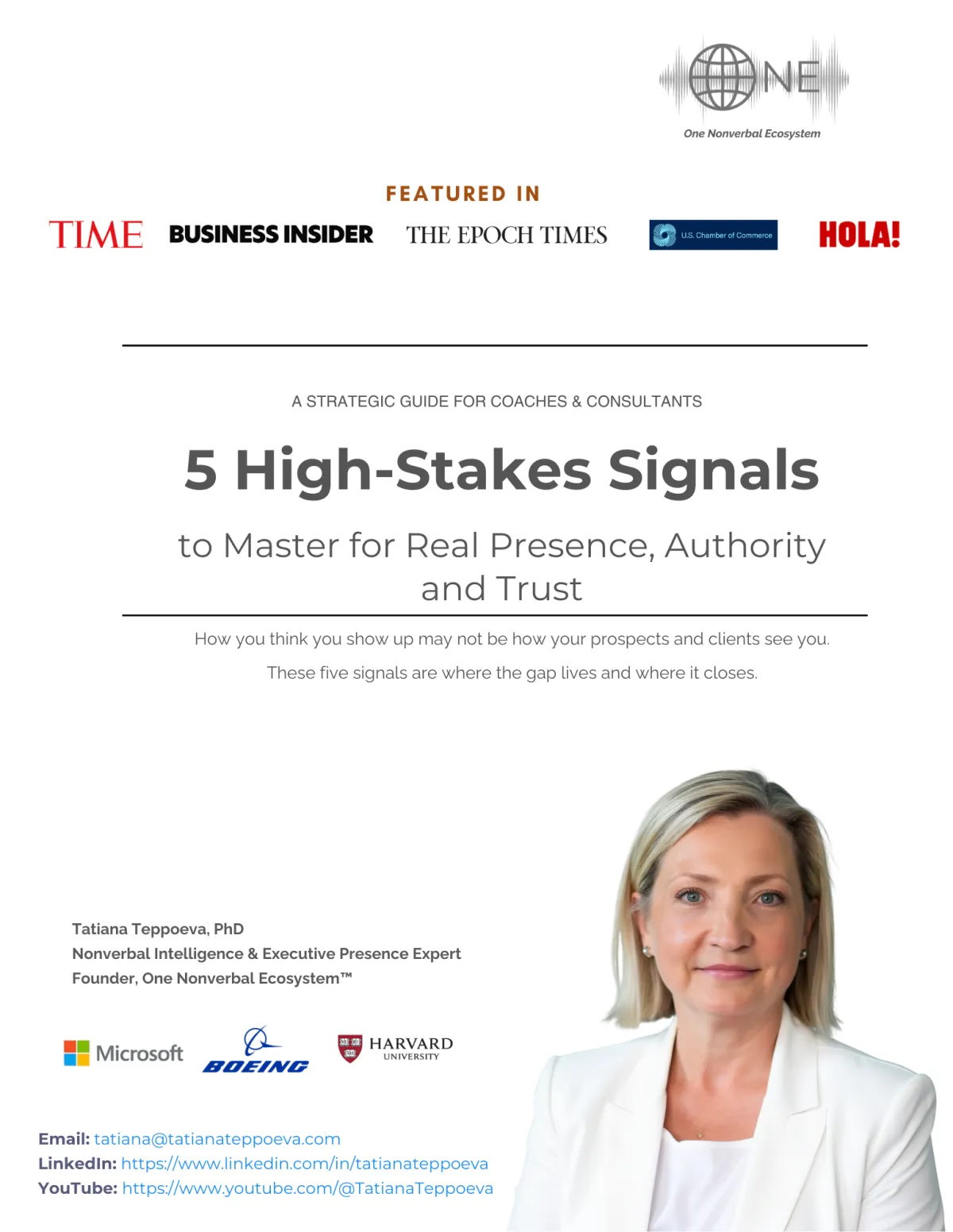 Free Guide: 5 High-Stakes Signals to Master for  Powerful Executive Presence