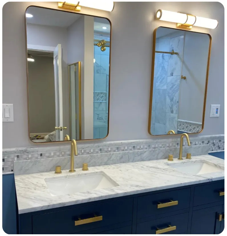 Modern bathroom remodel in Charlotte