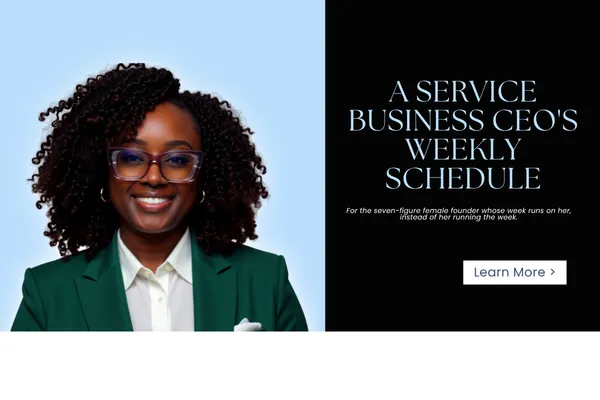 A Service Business CEO's Weekly Schedule (The Operating Rhythm That Replaces Hustle)