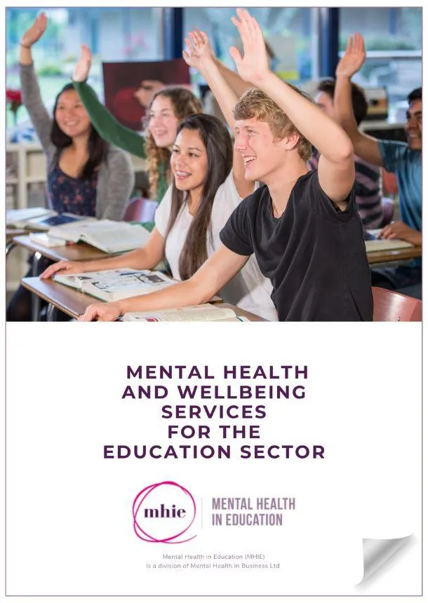 Photo of the front cover of Mental Health in Education services brochure