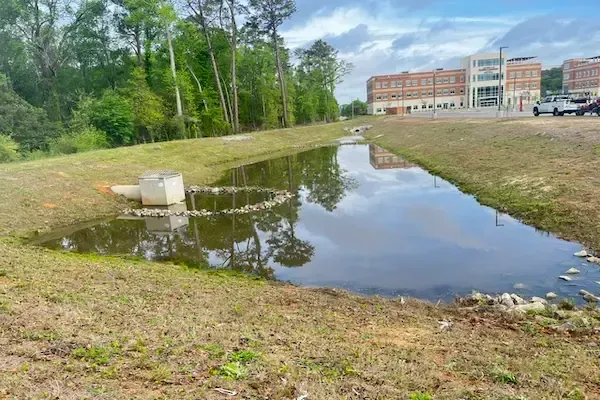 Stormwater retention pond inspection commercial property NC
